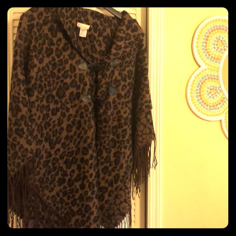 Leopard poncho